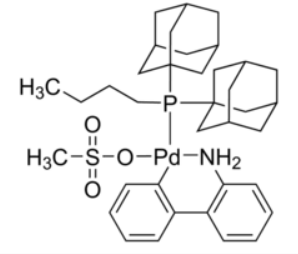 Methanesulfonato[(di(1-adamantyl)-n-butylphos-phine)-2-(2’-amino-1,1’-biphenyl)]palladium(II)