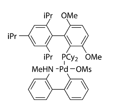 Methanesulfonato(2-Dicyclohexylphosphino-3,6-dimethoxy-2’,4’,6’-tri-i-propyl-1,1’-biphenyl)(2’-methylamino-1,1’-biphenyl-2-yl)palladium(II)