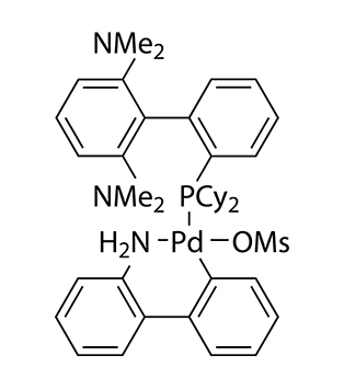 Methanesulfonato(2-dicyclohexylphosphino-2’,6’-bis(dimethylamino)-1,1’-biphenyl)(2’-amino-1,1’-biphenyl-2-yl)palladium(II), 98% [CPhos Palladacycle Ge