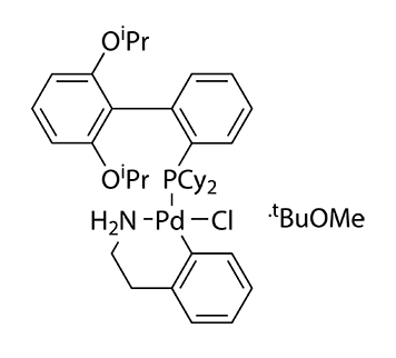 Chloro(2-dicyclohexylphosphino-2’,6’-di-i-propoxy-1,1’-biphenyl)[2-(2-aminoethylphenyl)]palladium(II), methyl-t-butylether adduct, min.
