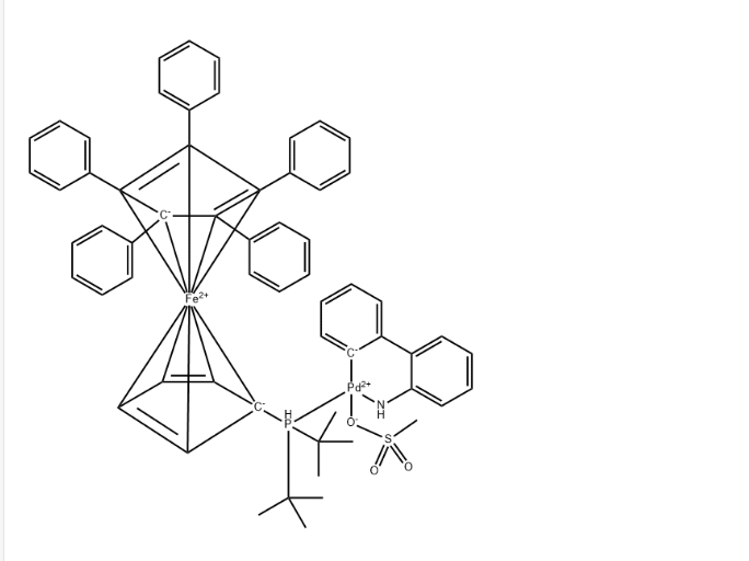 Methanesulfonate[1,2,3,4,5-Pentaphenyl-1′-(di-tert-butylphosphino)ferrocene](2’-amino-1,1’-biphenyl-2-yl)palladium(II)