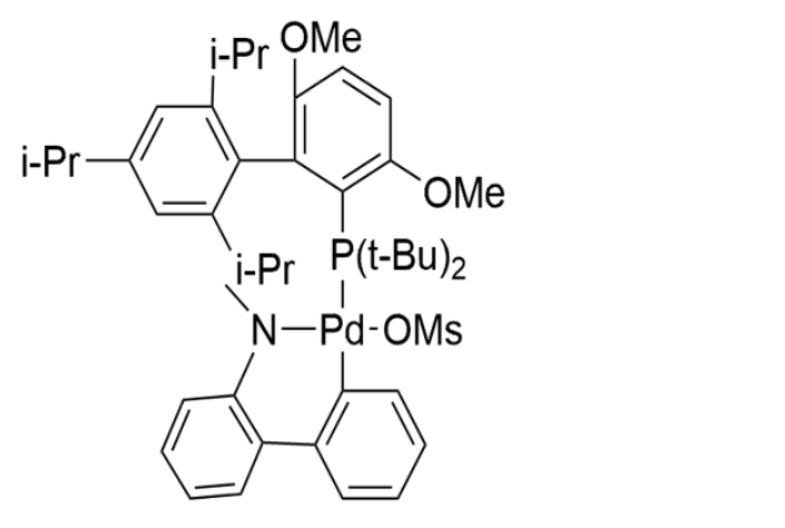 Methanesulfonato(2-di-t-butylphosphino-2’,4’,6’-tri-i-propyl-3,6-dimethoxy-1,1’-biphenyl)(2’-methylamino-1,1’-biphenyl-2-yl)palladium(II)